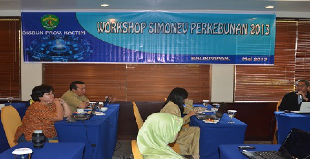 Disbun Kaltim Gelar Workshop SIMONEV